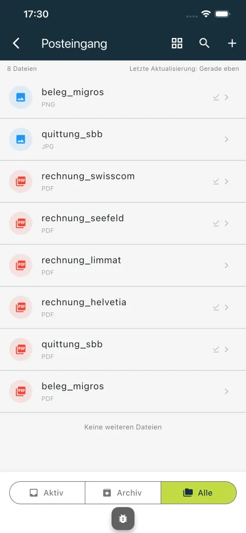 Posta in arrivo List