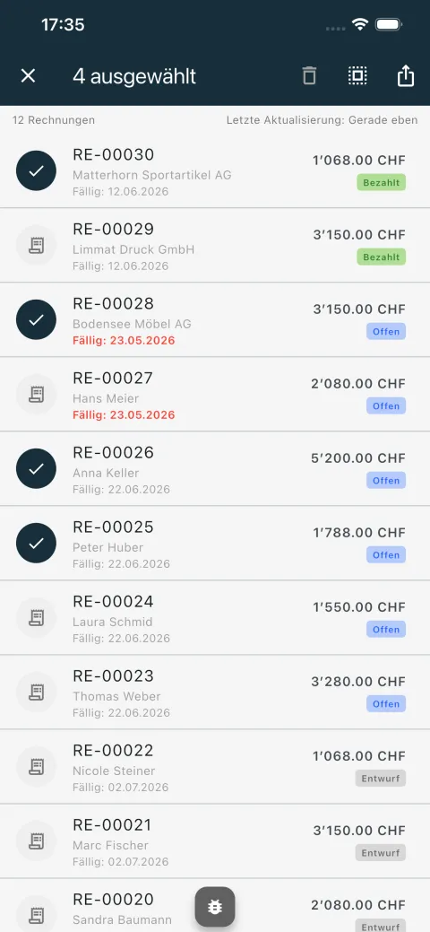 Vexlo Invoices Multiselect